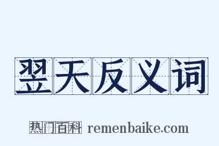 翌天反义词是什么意思的图片